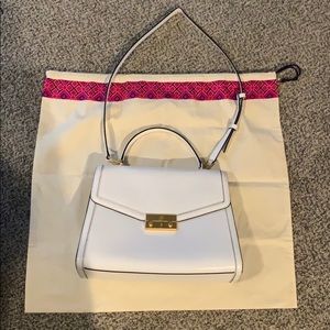 White Tory Burch purse — Like-new!!